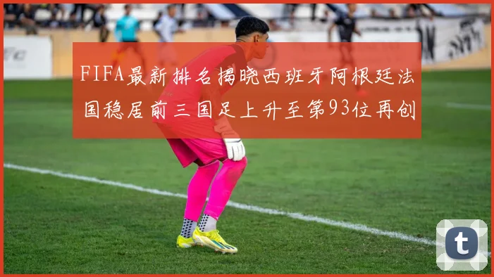 FIFA最新排名揭晓西班牙阿根廷法国稳居前三国足上升至第93位再创佳绩