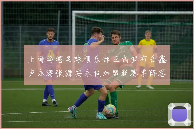 上海海港足球俱乐部正式宣布岳鑫卢永涛张源安永佳加盟新赛季阵容更新